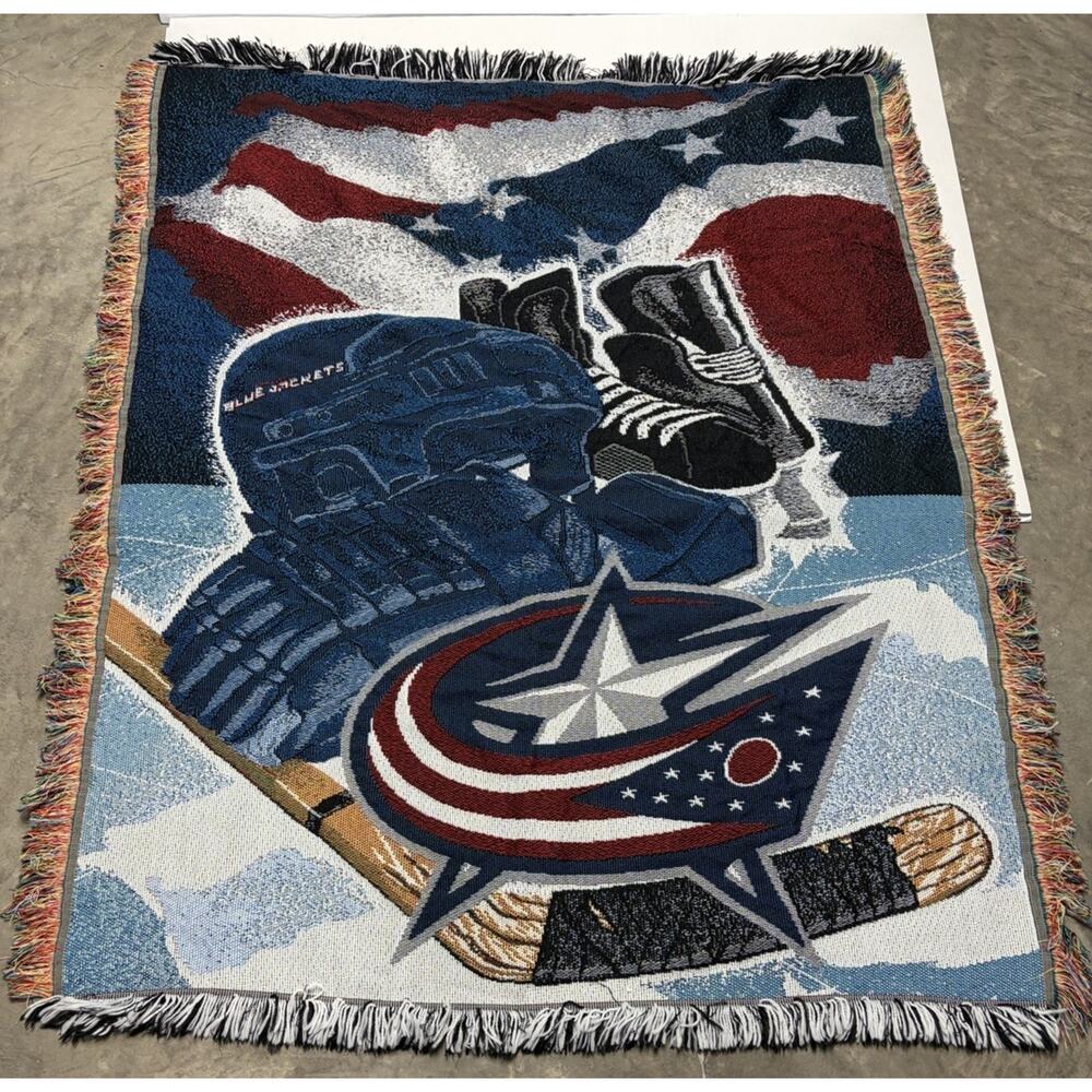 NHL Columbus Blue Jackets Tapestry Throw Blanket 48" x 60"